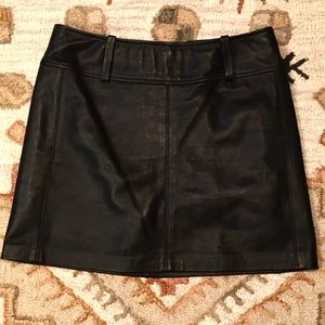 Vintage Bebe black leather skirt size 8